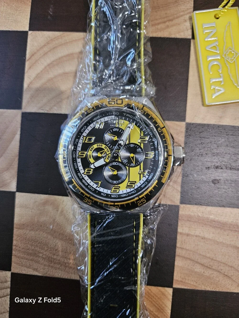 Invicta Black and Yellow Chronograph Sport Watch 50mm